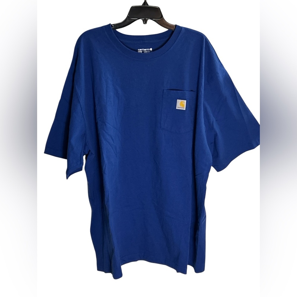 Carhartt Men's Royal Blue Short Sleeve Pocket Tee Sz 3XL Tall PreLoved